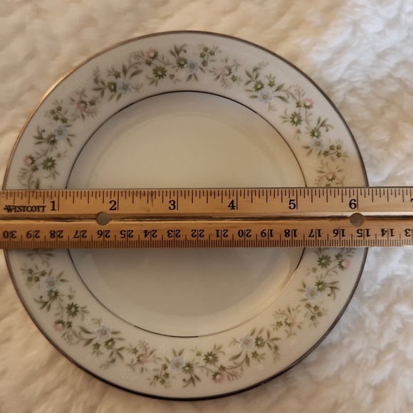 Noritaki Savannah Bread And Butter Plate Set Of 8 Platinum Rim Vintage - Picture 4 of 4